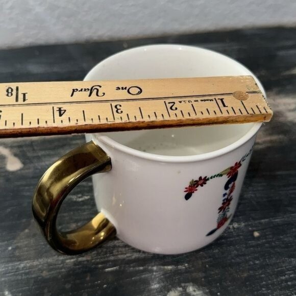 Opalhouse Monogram Stoneware Mug Set - Initial "T" - Floral & Coral Designs - 2- - Picture 3 of 12